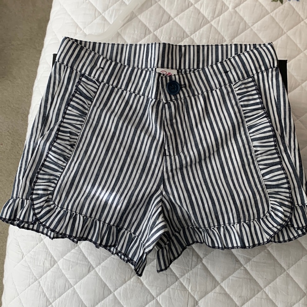 Ruffle Butts sz 5 girls shorts navy and white stripe